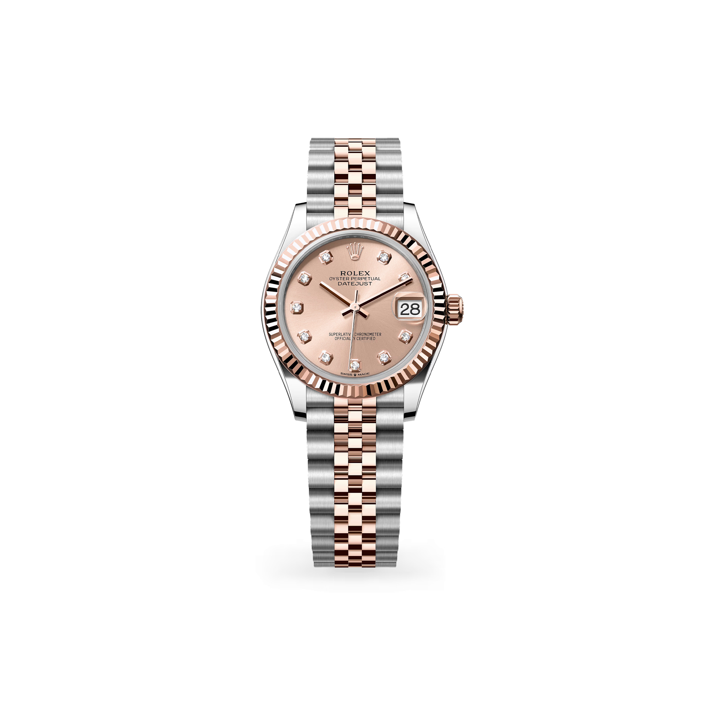 ROLEX DATEJUST 31 OYSTER, 31 MM, OYSTERSTEEL AND EVEROSE GOLD 278271